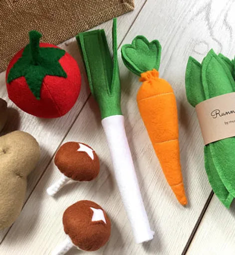 Pretend Play Felt Food Vegetable Collection Set