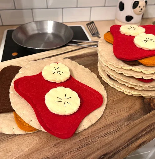 Pretend Play Felt Food Pancake Set