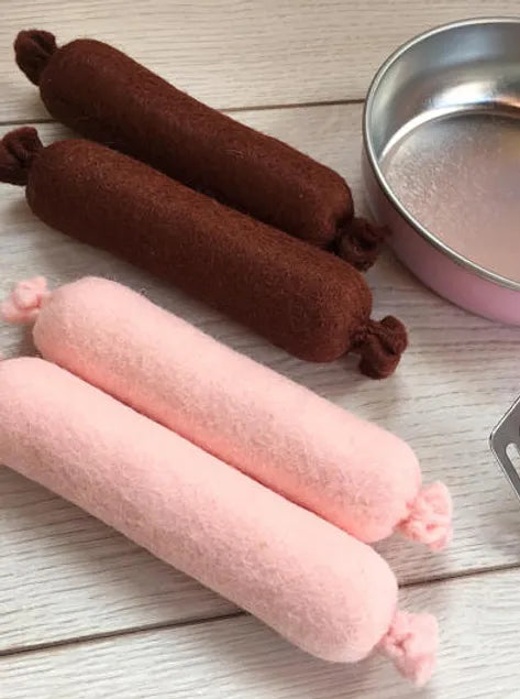 Pretend Play Felt Food Sausages