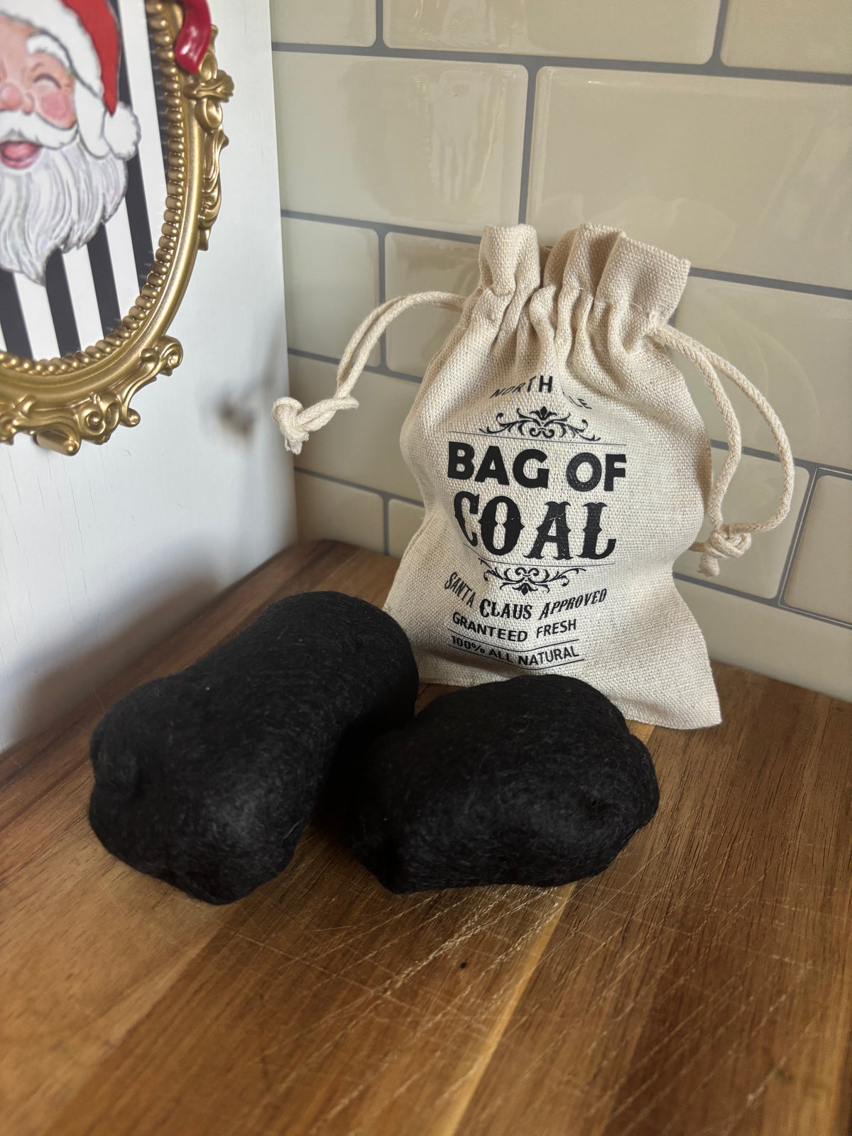 Pretend Play Felt Bag of Coal Set