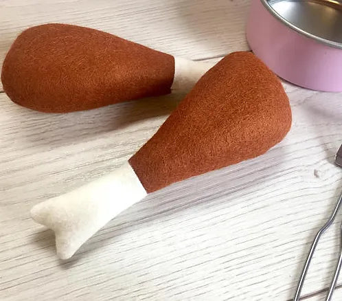 Pretend Play Felt Food Drumsticks