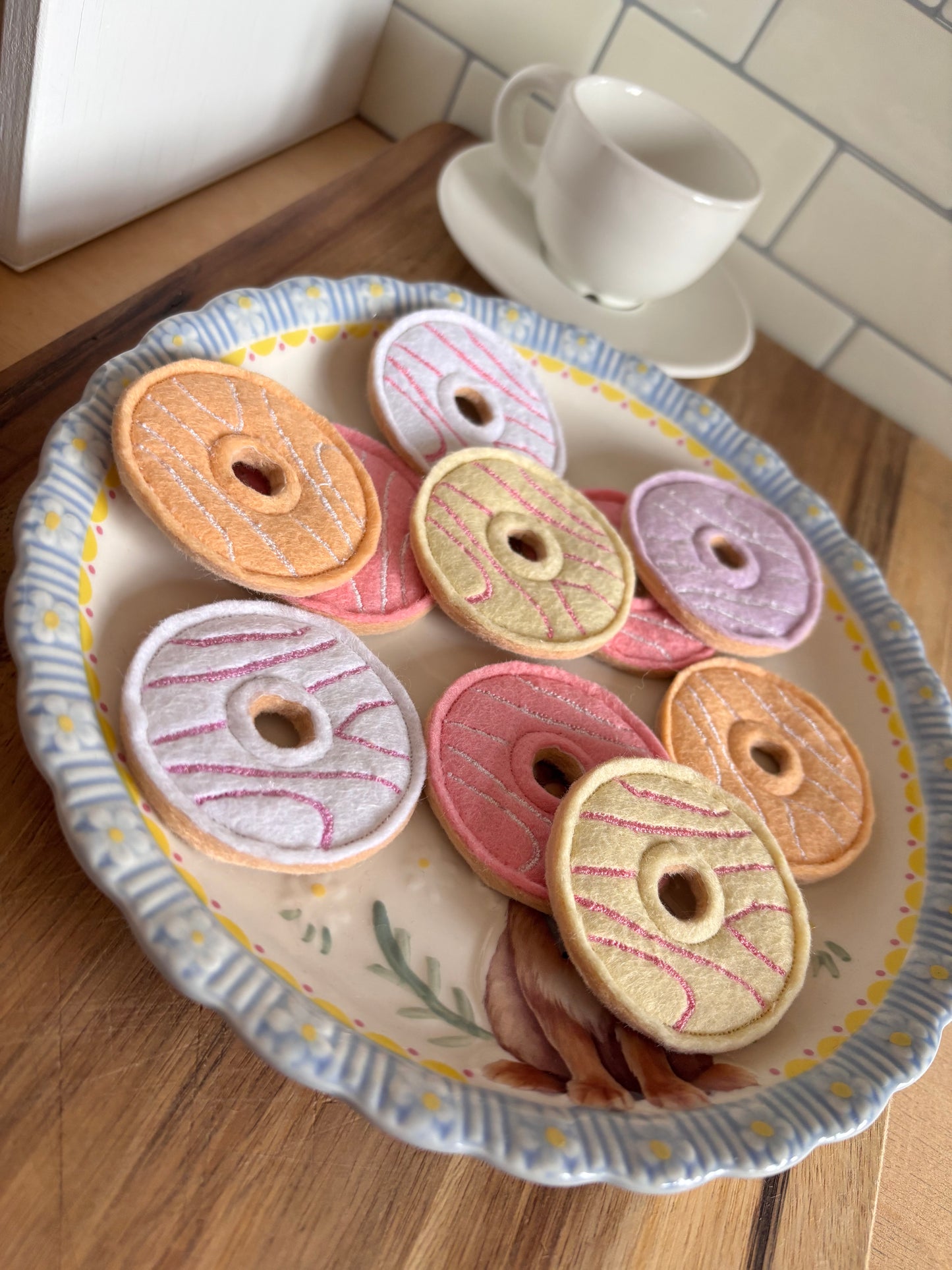Pretend Play Felt Party Ring Biscuits - Set of 3