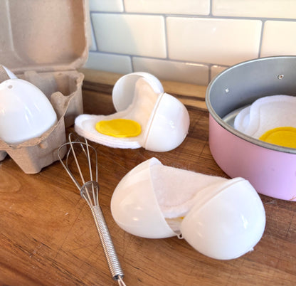 Pretend Play Box of Eggs with Mini Felt Eggs inside