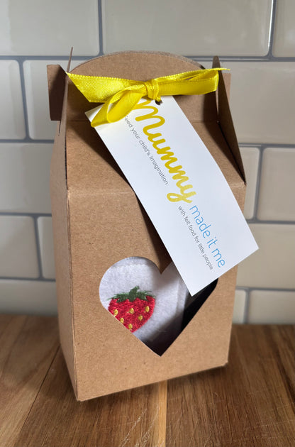 Pretend Play Felt Embroidered Tea Bags with Gift Box