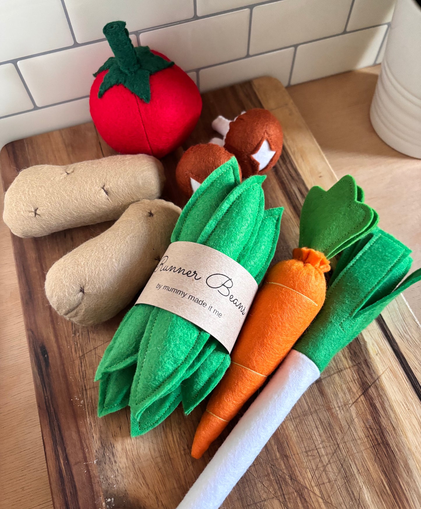 Pretend Play Felt Food Vegetable Collection Set