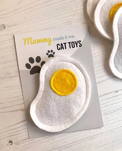 Novelty Felt Food Cat Nip Fried Egg Cat Toy
