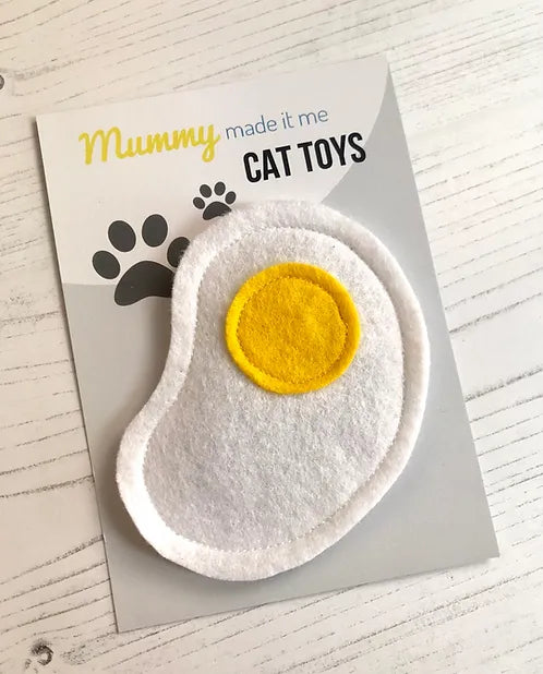 Novelty Felt Food Cat Nip Fried Egg Cat Toy