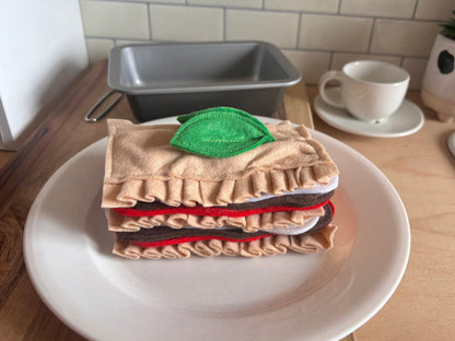 Pretend Play Felt Food Lasagna Set