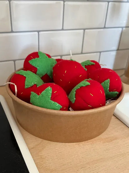 Pretend Play Felt Food Strawberries