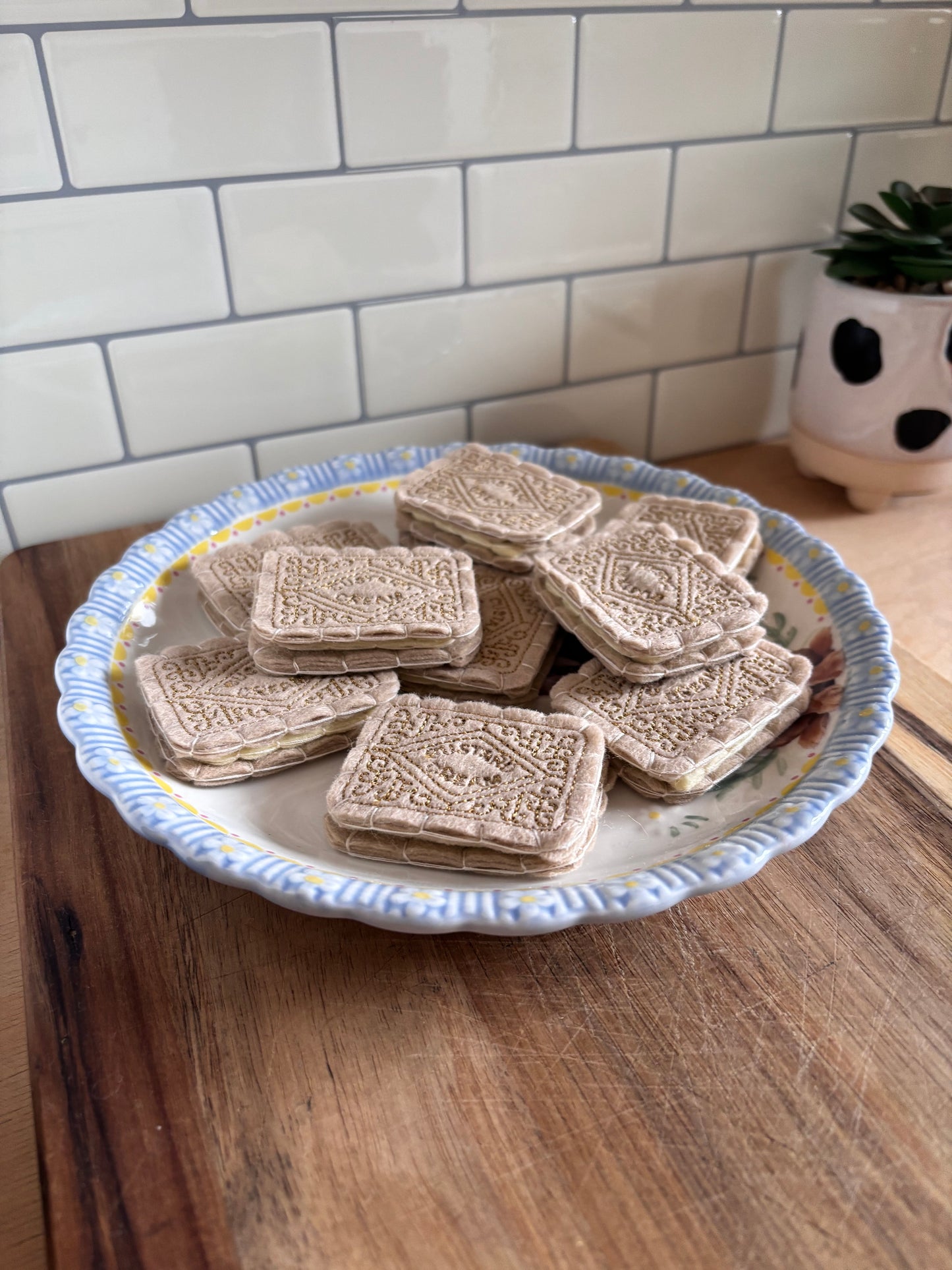 Pretend Play Felt Food Biscuits