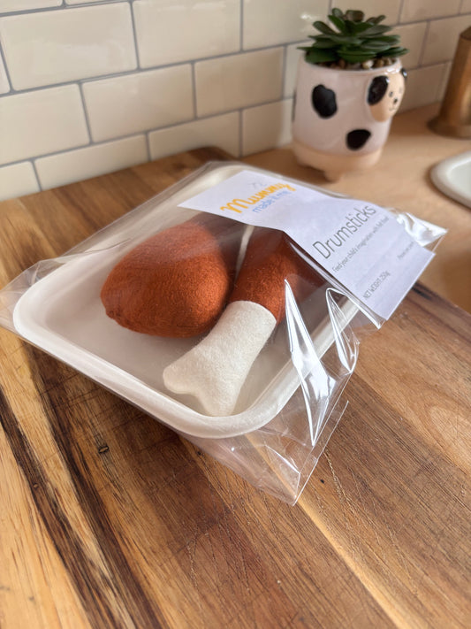 Pretend Play Felt Food Drumsticks