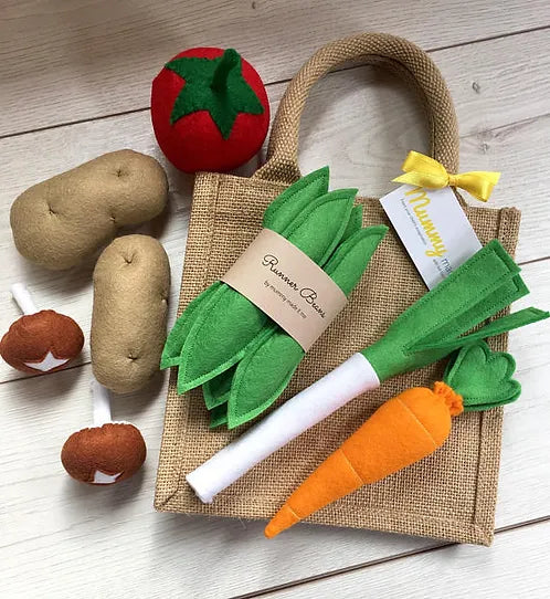 Pretend Play Felt Food Vegetable Collection Set