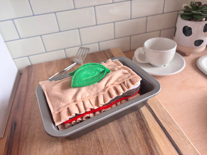 Pretend Play Felt Food Lasagna Set