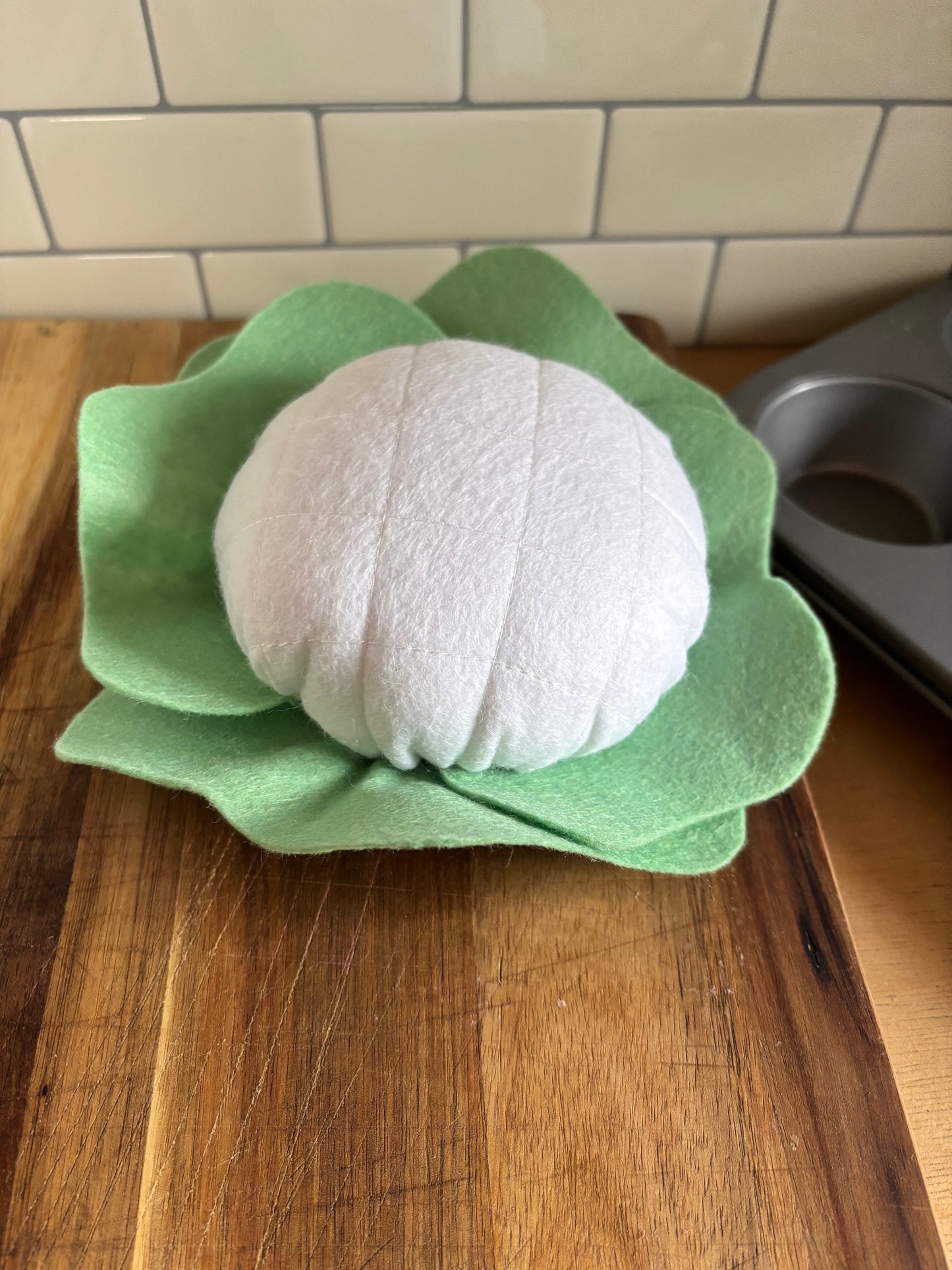 Pretend Play Felt Food Cauliflower