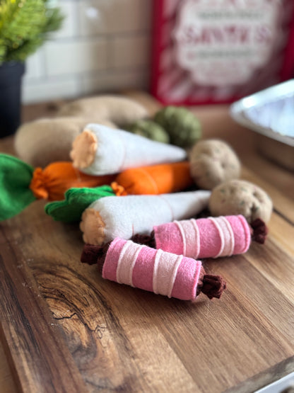 Pretend Play Felt Food Christmas Turkey Dinner Set