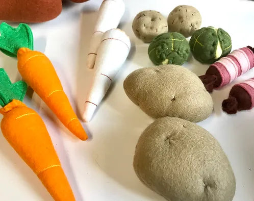 Pretend Play Felt Food Christmas Turkey Dinner Set