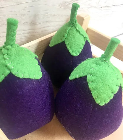 Pretend Play Felt Food Egg Plant