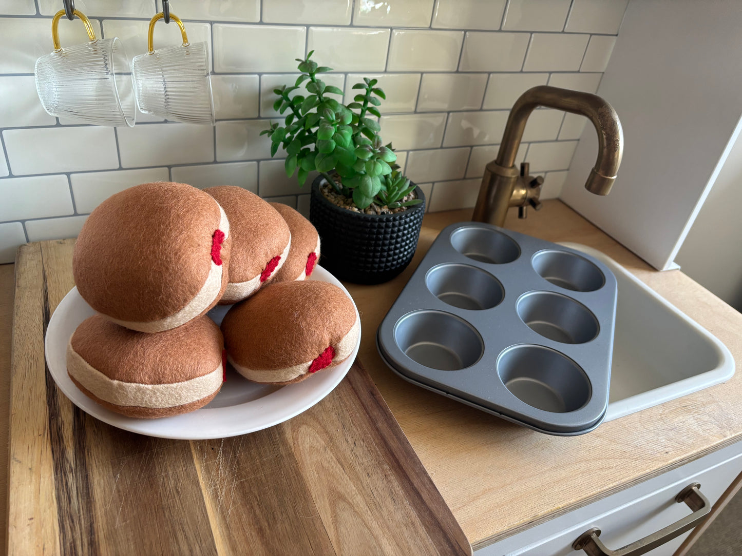 Pretend Play Felt Food Doughnut