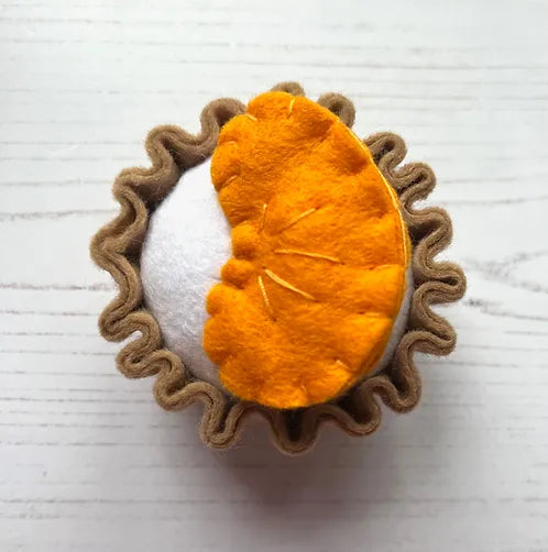 Pretend Play Felt Food Orange Tart