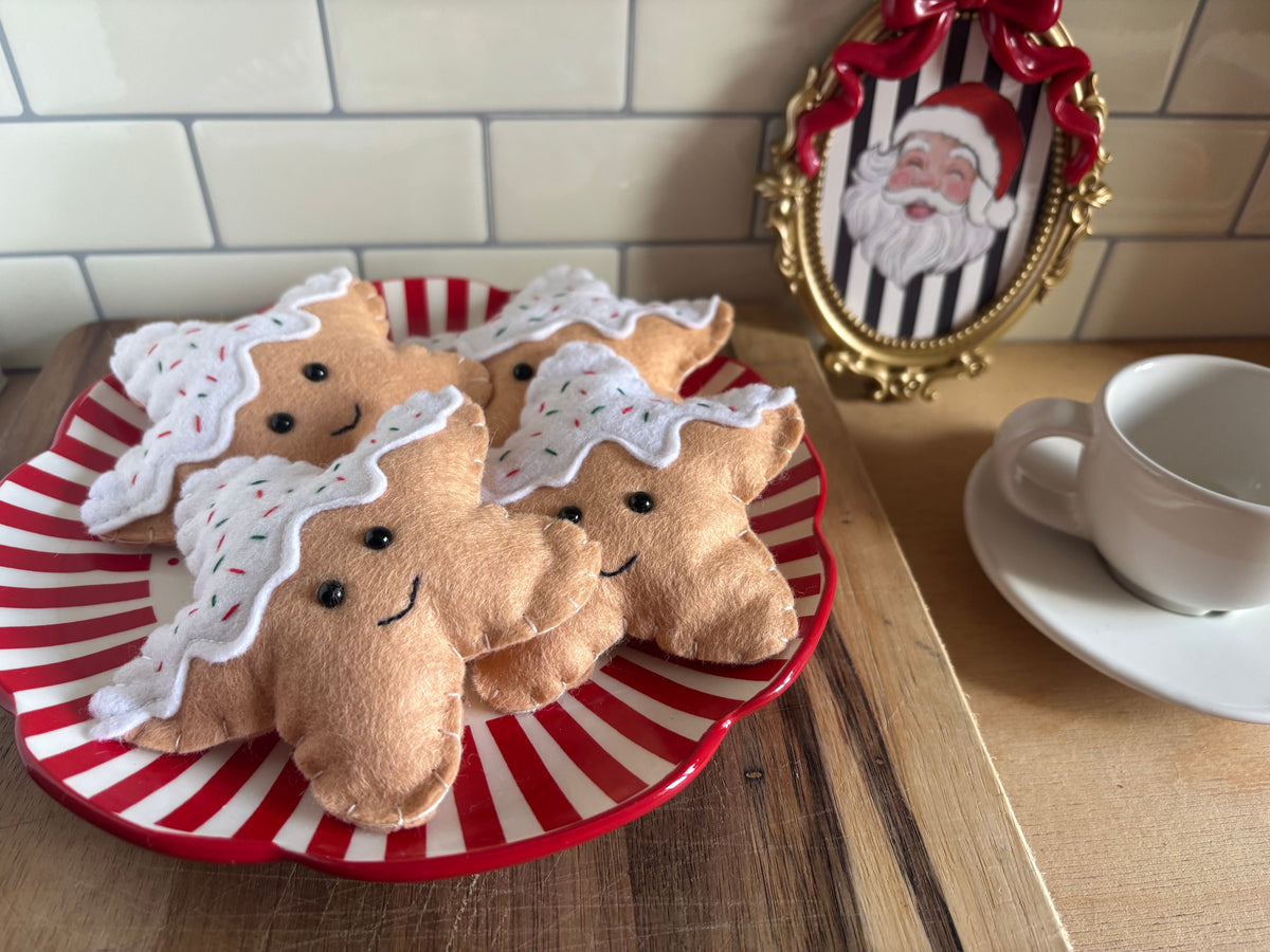 Pretend Play Felt Star Cookies