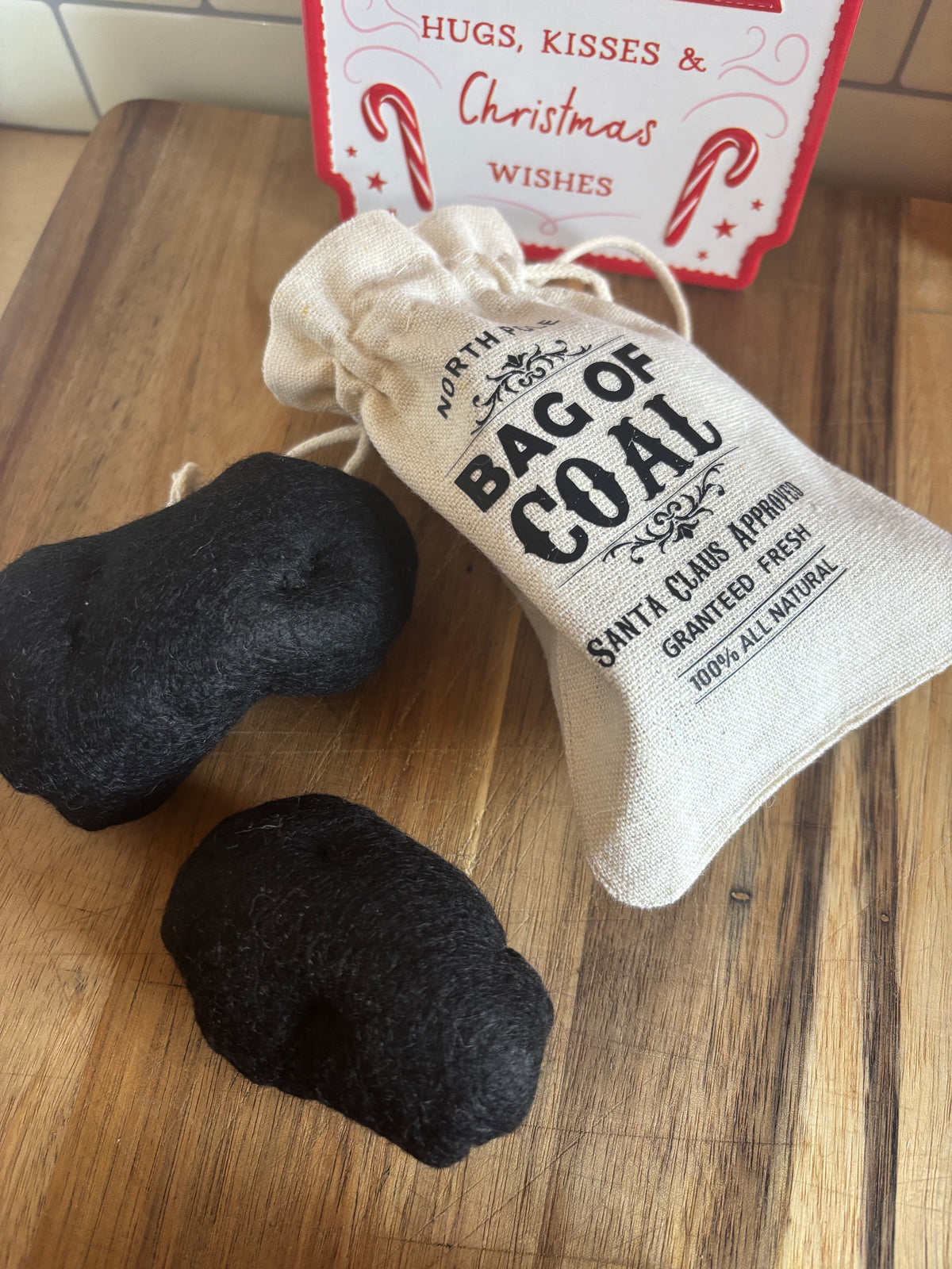 Pretend Play Felt Bag of Coal Set