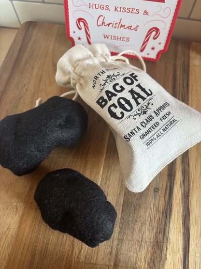 Pretend Play Felt Bag of Coal Set