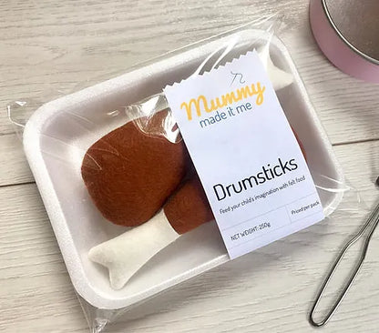 Pretend Play Felt Food Drumsticks