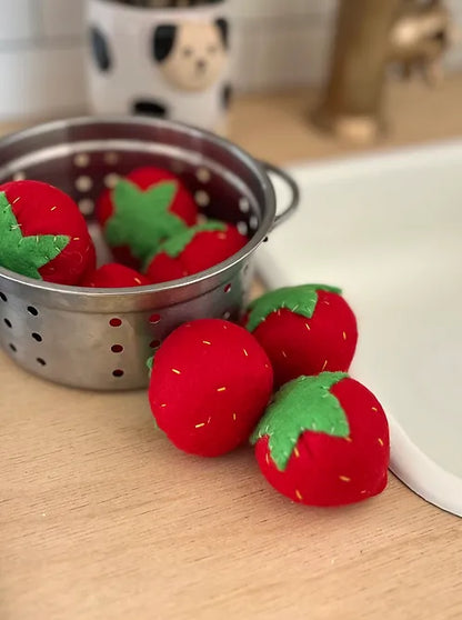 Pretend Play Felt Food Strawberries