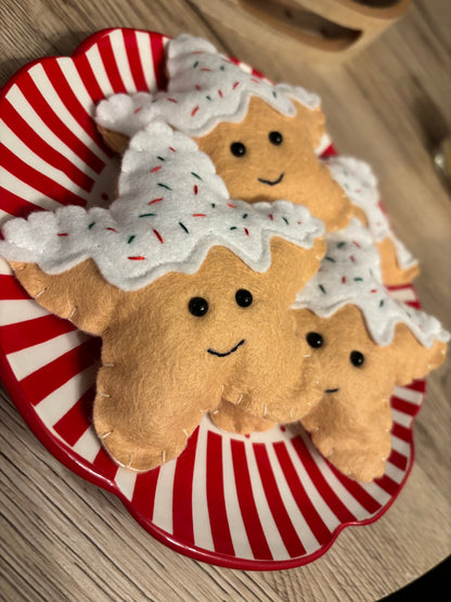 Pretend Play Felt Star Cookies