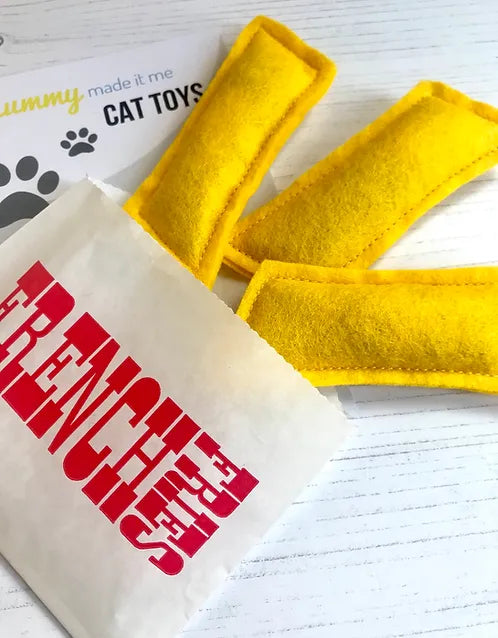 Novelty Felt Food Cat Nip French Fries Toy