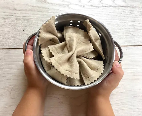 Pretend Play Felt Food Plain Farfalle Pasta Bows