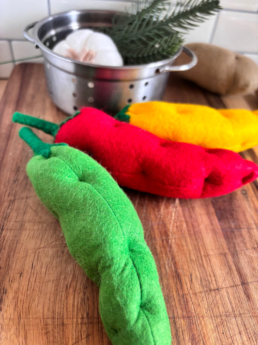 Pretend Play Felt Chilli Pepper