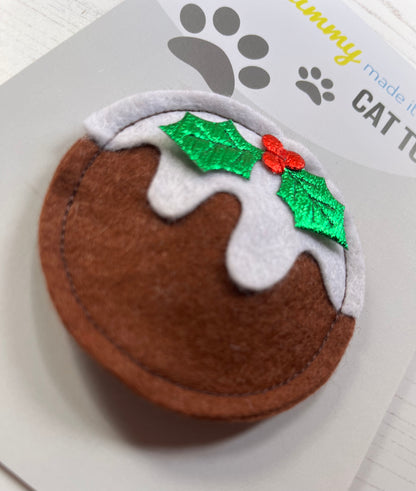 Novelty Felt Food Cat Nip Christmas Pudding Toy