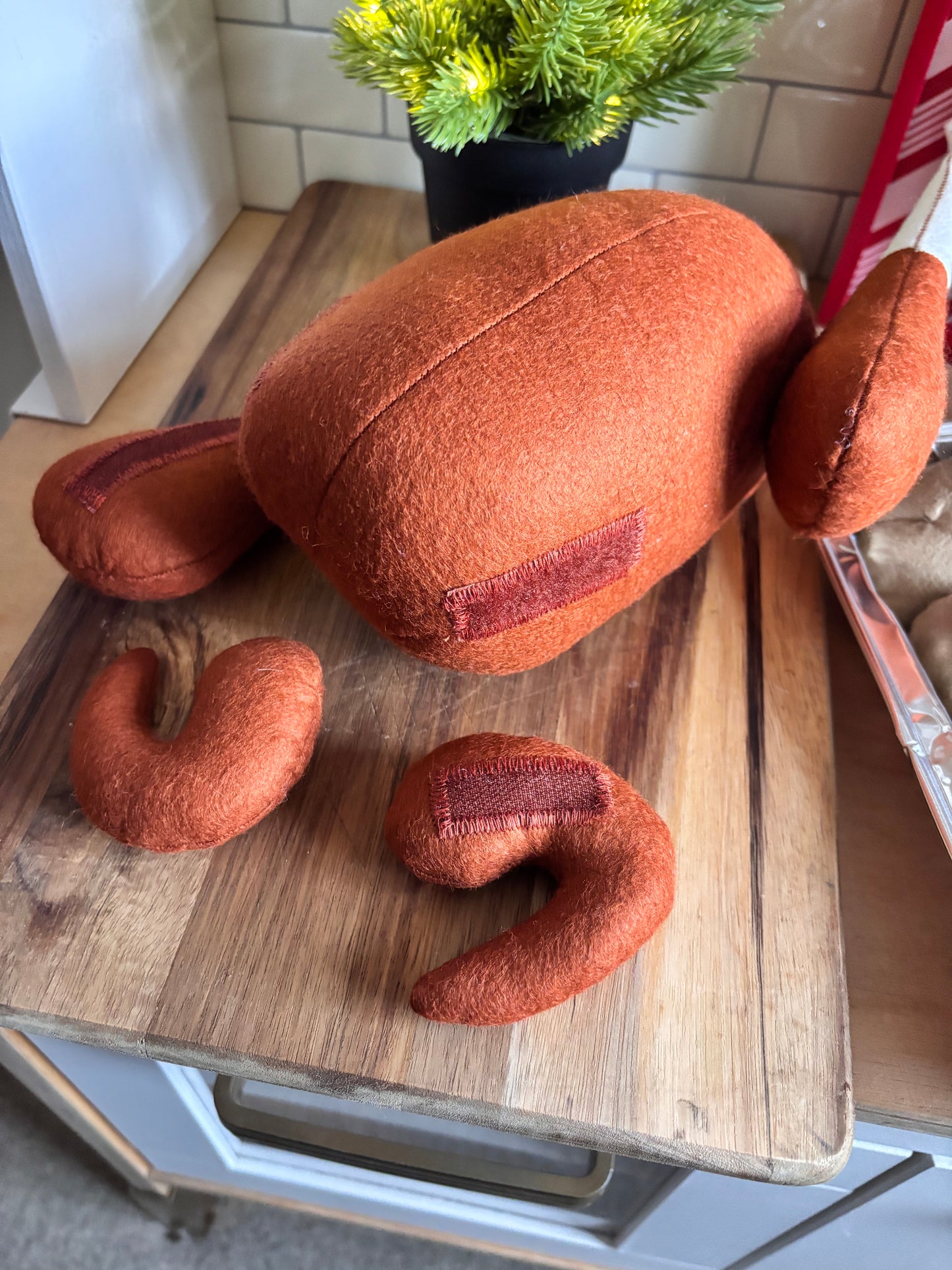 Pretend Play Felt Food Christmas Turkey Dinner Set