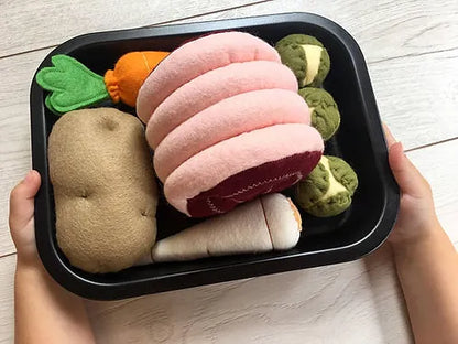 Pretend Play Felt Food Roast Dinner Set
