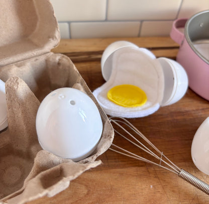 Pretend Play Box of Eggs with Mini Felt Eggs inside