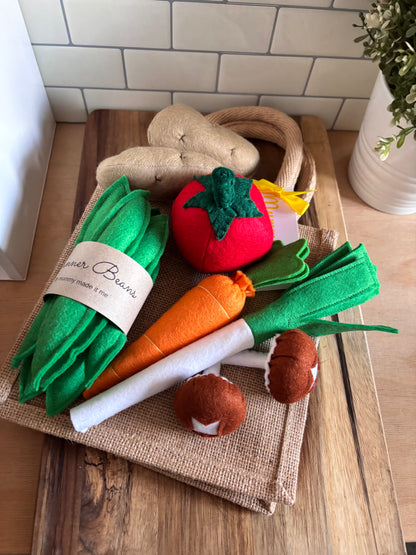 Pretend Play Felt Food Vegetable Collection Set