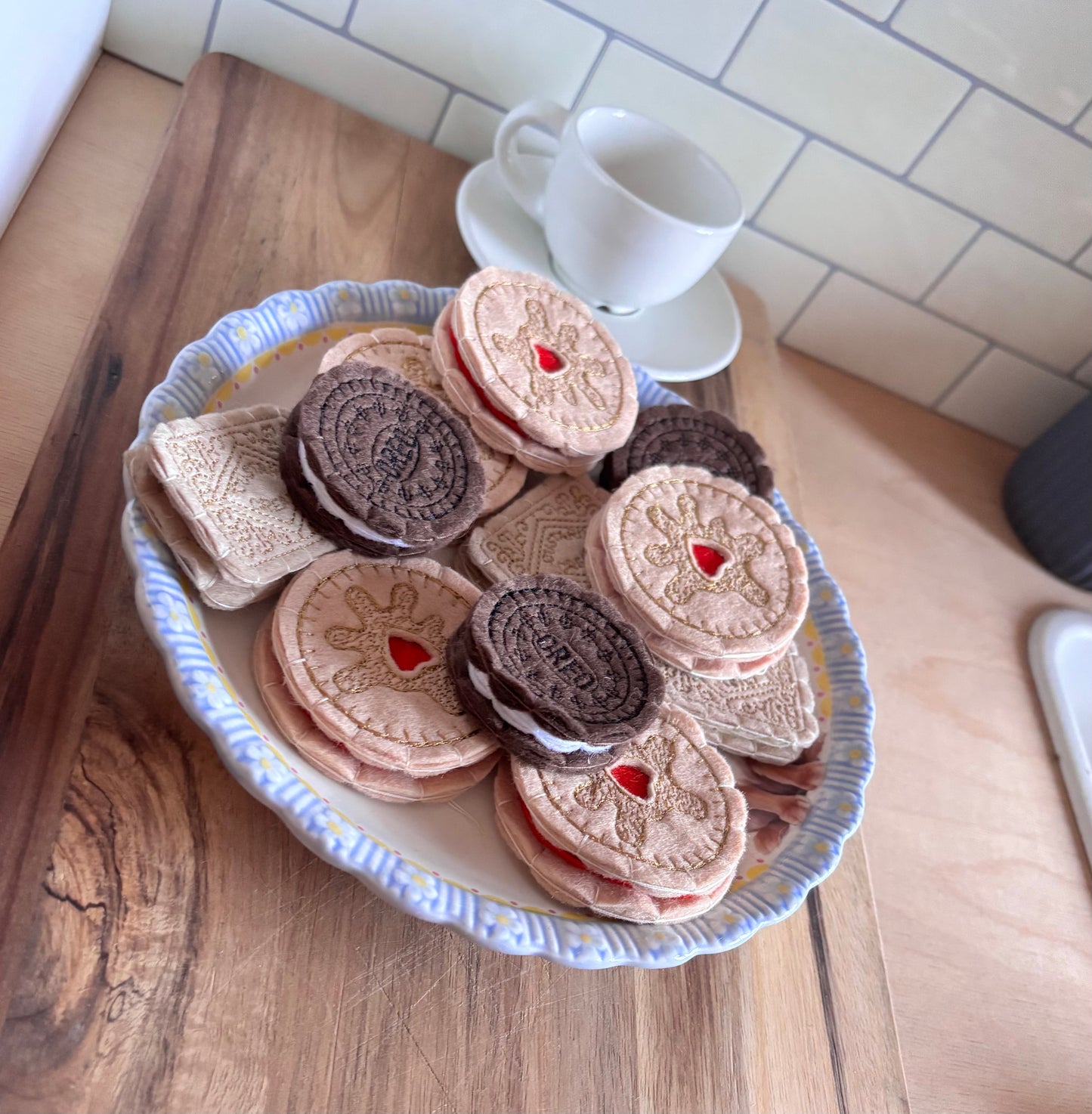 Pretend Play Felt Food Biscuits