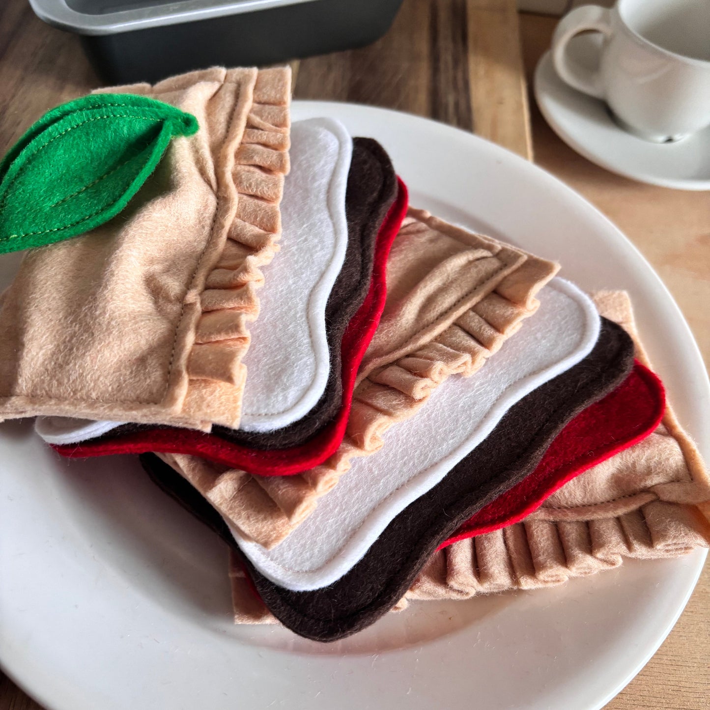 Pretend Play Felt Food Lasagna Set