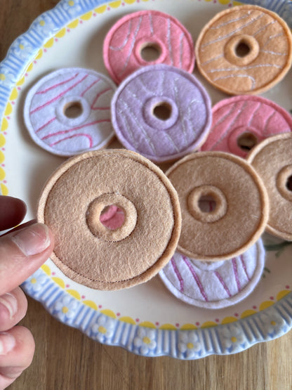 Pretend Play Felt Party Ring Biscuits - Set of 3