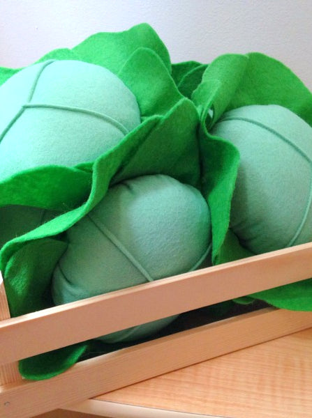 Pretend Play Felt Food Green Cabbage