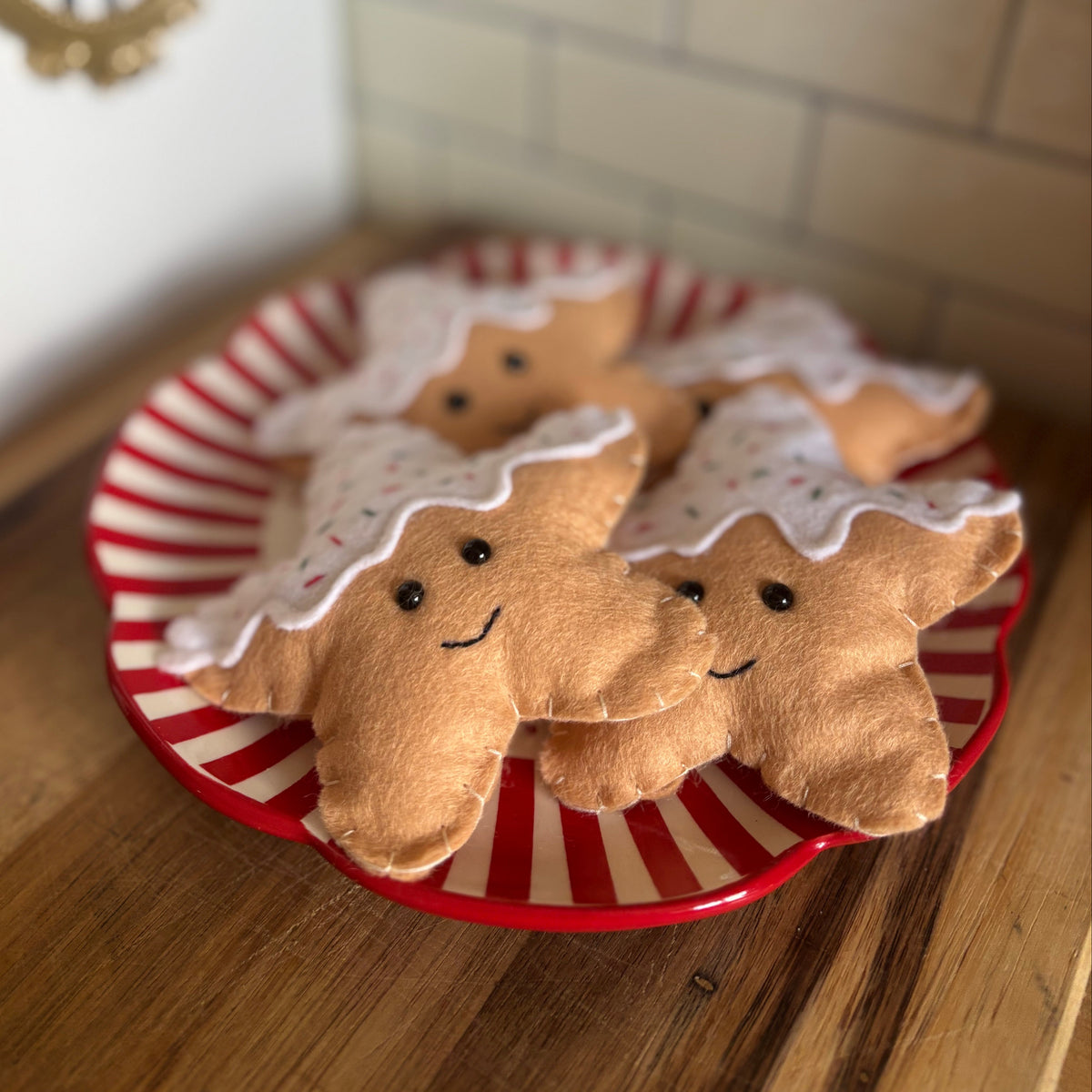 Pretend Play Felt Star Cookies