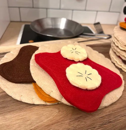Pretend Play Felt Food Pancake Set