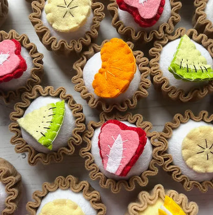 Pretend Play Felt Food Orange Tart