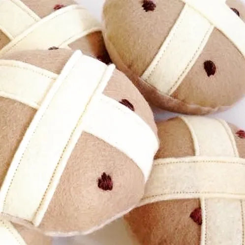 Pretend Play Felt Food Hot Cross Bun
