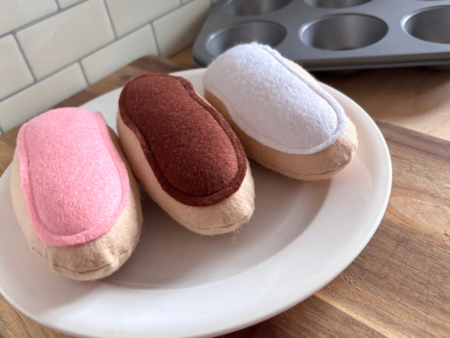 Pretend Play Felt Food Iced Buns