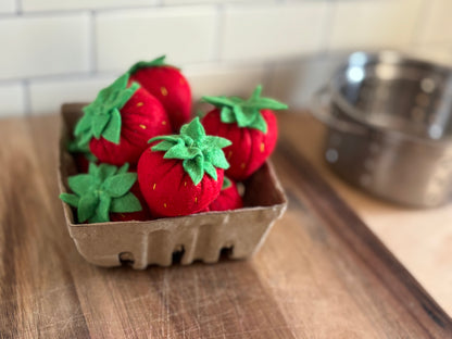 Pretend Play Felt Food Strawberries