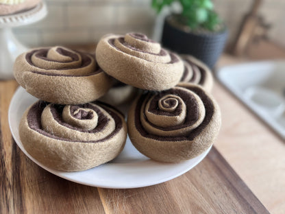 Pretend Play Felt Food Cinnamon Bun