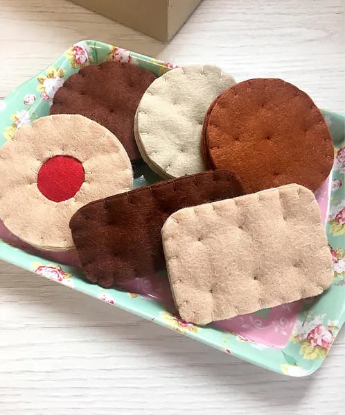 Pretend Play Felt Food Biscuit Selection