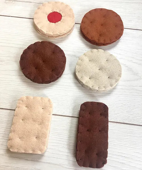 Pretend Play Felt Food Biscuit Selection